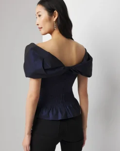 Off-the-Shoulder Taffeta Bustier*White House Black Market Sale