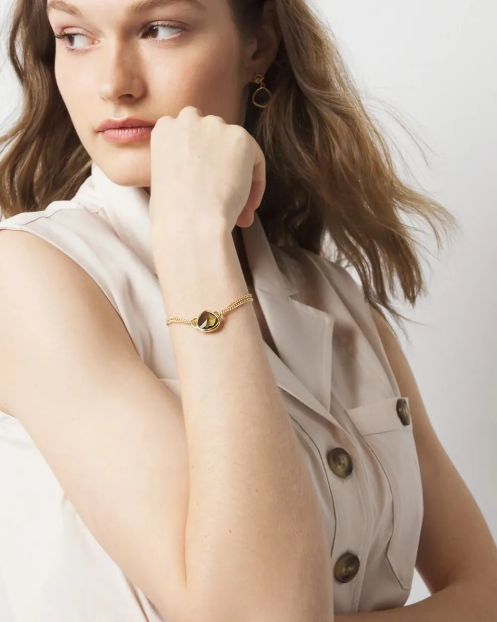 Olive + Gold Bracelet*White House Black Market Outlet