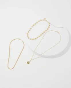 Olive + Gold Convertible Necklace*White House Black Market New