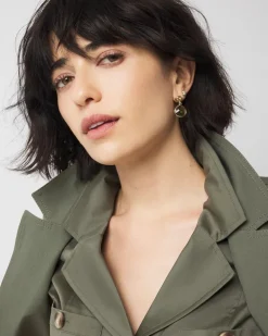 Olive + Gold Drop Earrings*White House Black Market Fashion