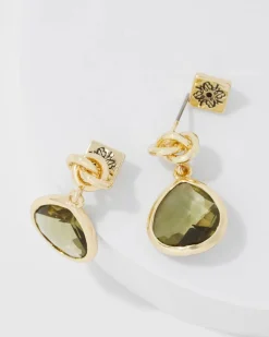 Olive + Gold Drop Earrings*White House Black Market Fashion