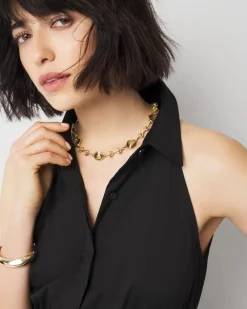 Olive + Gold Single Strand Necklace*White House Black Market Online