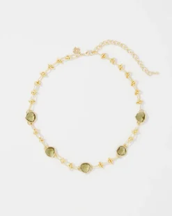 Olive + Gold Single Strand Necklace*White House Black Market Online