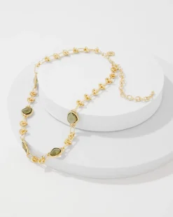 Olive + Gold Single Strand Necklace*White House Black Market Online