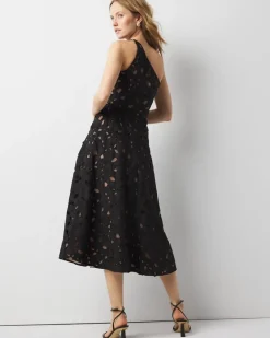 One-Shoulder Lace Midi Dress*White House Black Market Sale