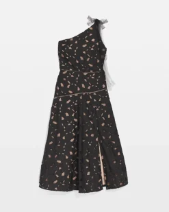 One-Shoulder Lace Midi Dress*White House Black Market Sale