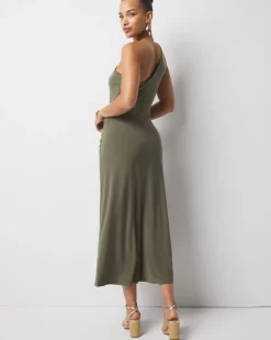 One-Shoulder Matte Jersey Dress*White House Black Market New