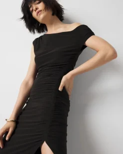 One-Shoulder Ruched Maxi Dress*White House Black Market Best
