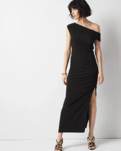 One-Shoulder Ruched Maxi Dress*White House Black Market Best
