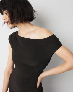 One-Shoulder Ruched Maxi Dress*White House Black Market Best