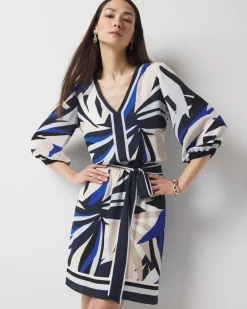 Palm Print Wrap Dress*White House Black Market Best