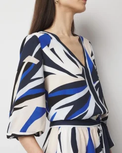 Palm Print Wrap Dress*White House Black Market Best