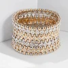 Pavé-Accent Wide Stretch Bracelet*White House Black Market Hot