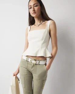 Peplum Bustier Tank*White House Black Market New