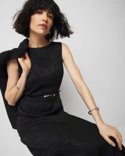 Petite Animal-Print Jacquard Midi Dress*White House Black Market Hot