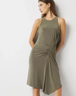 Petite Asymmetric Ruched Mini Dress*White House Black Market Discount