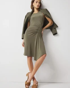 Petite Asymmetric Ruched Mini Dress*White House Black Market Discount