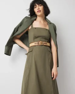 Petite Asymmetric Trench Midi Dress*White House Black Market Online