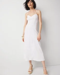Petite Bead Detail Denim Midi Dress*White House Black Market Online