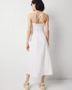 Petite Bead Detail Denim Midi Dress*White House Black Market Online