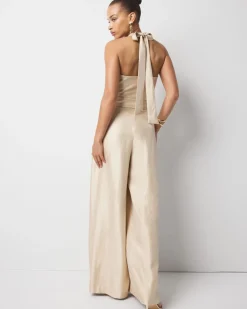 Petite Belted Halter Jumpsuit*White House Black Market Online