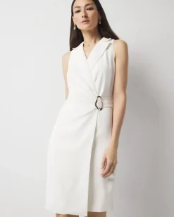 Petite Blazer Wrap Dress*White House Black Market Clearance