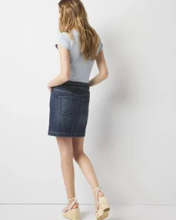 Petite Braided Denim Mini Skirt*White House Black Market Sale