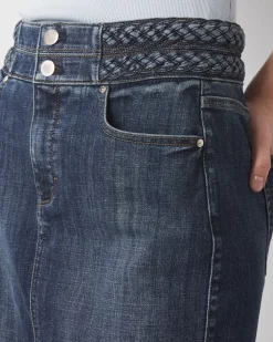 Petite Braided Denim Mini Skirt*White House Black Market Sale