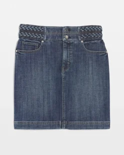 Petite Braided Denim Mini Skirt*White House Black Market Sale