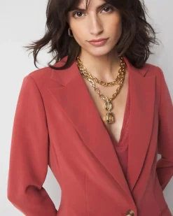 Petite Cinched-Back One-Button Blazer*White House Black Market Discount