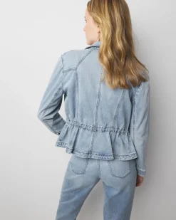 Petite Cinched-Waist Denim Jacket*White House Black Market Fashion