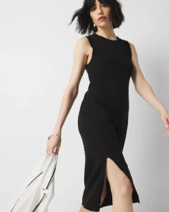 Petite Contrast Trim Sweater Dress*White House Black Market Clearance