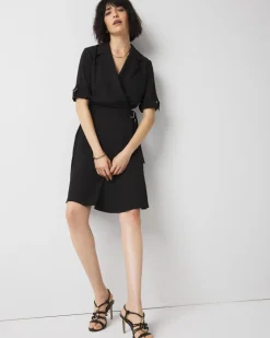 Petite Crepe Shirt Dress*White House Black Market Online