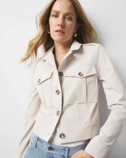 Petite Cropped Utility Jacket*White House Black Market Discount