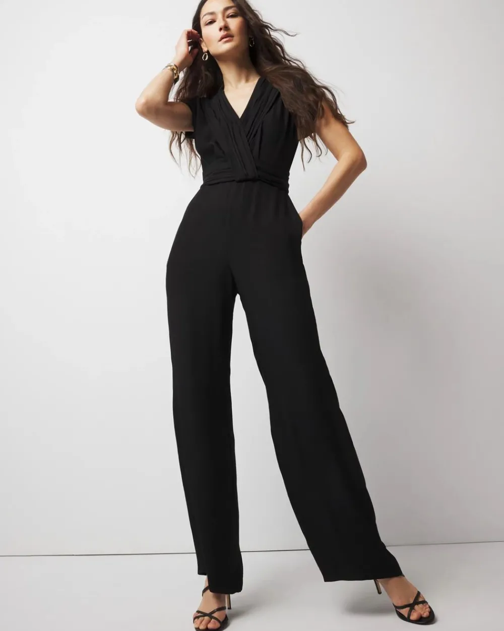 Petite Crossover-Front Jumpsuit*White House Black Market Outlet