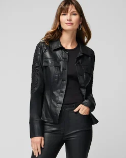Petite Cutwork Coated Flirty Jacket*White House Black Market Clearance