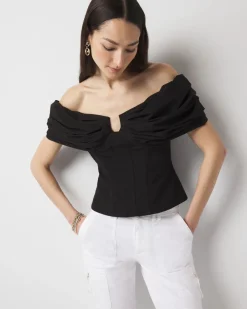 Petite Drama Sleeve Bustier*White House Black Market New