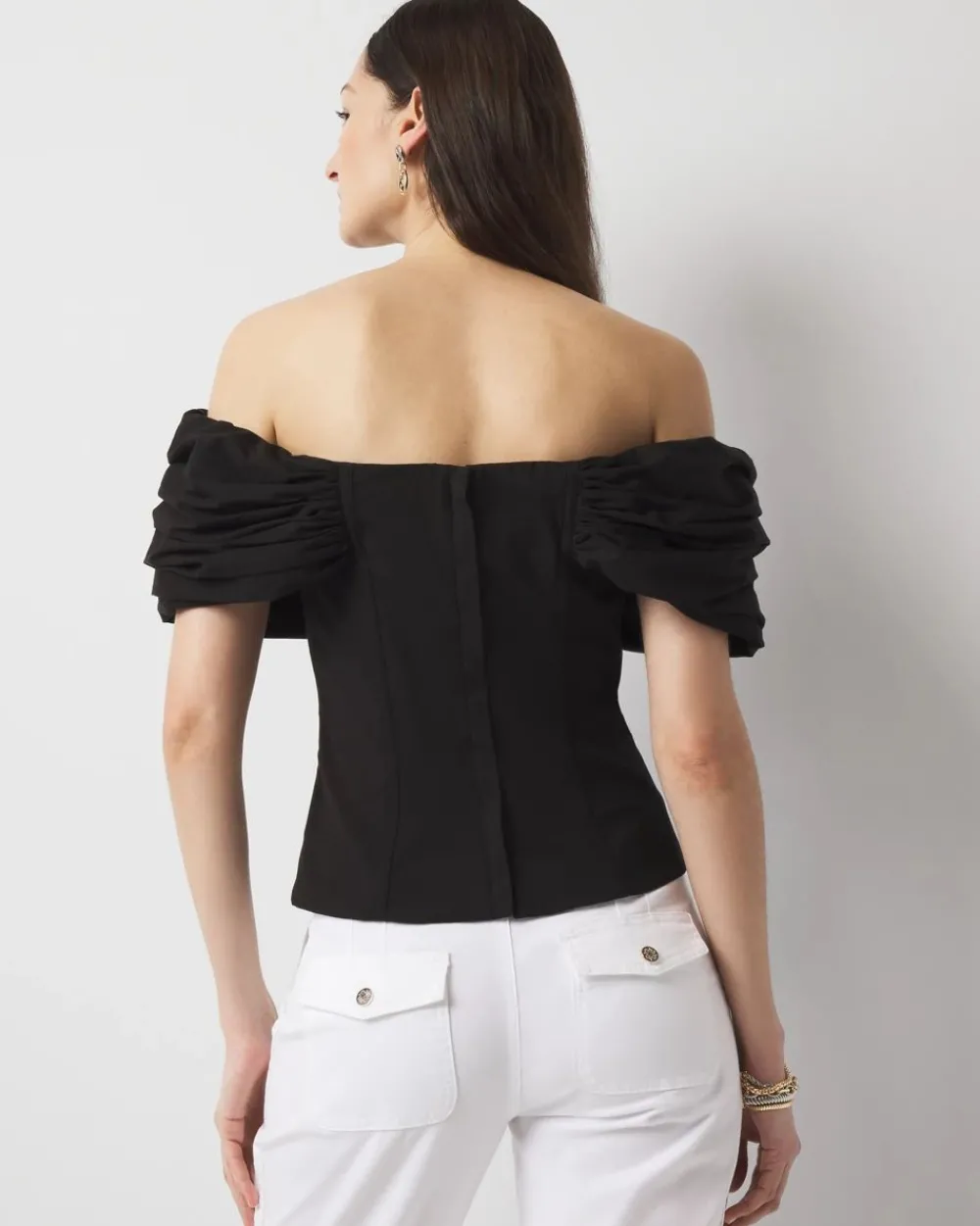 Petite Drama Sleeve Bustier*White House Black Market New