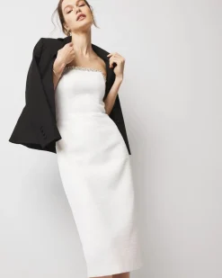 Petite Embellished Tweed Sheath Dress*White House Black Market Outlet