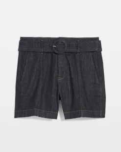 Petite Extra High-Rise Belted Denim Short*White House Black Market Outlet