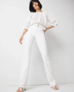 Petite Extra High-Rise Belted Skinny Flare Jean*White House Black Market Sale