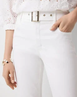 Petite Extra High-Rise Belted Skinny Flare Jean*White House Black Market Sale