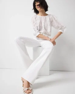 Petite Extra High-Rise Belted Skinny Flare Jean*White House Black Market Sale