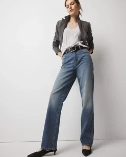 Petite Extra High-Rise Relaxed Straight Jeans*White House Black Market Hot
