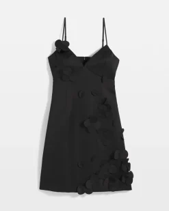 Petite Floral Appliqué Mini Dress*White House Black Market New