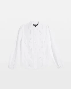 Petite Floral Cutwork Shirt*White House Black Market Discount