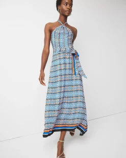 Petite Halter Tie-Waist Maxi Dress*White House Black Market Online
