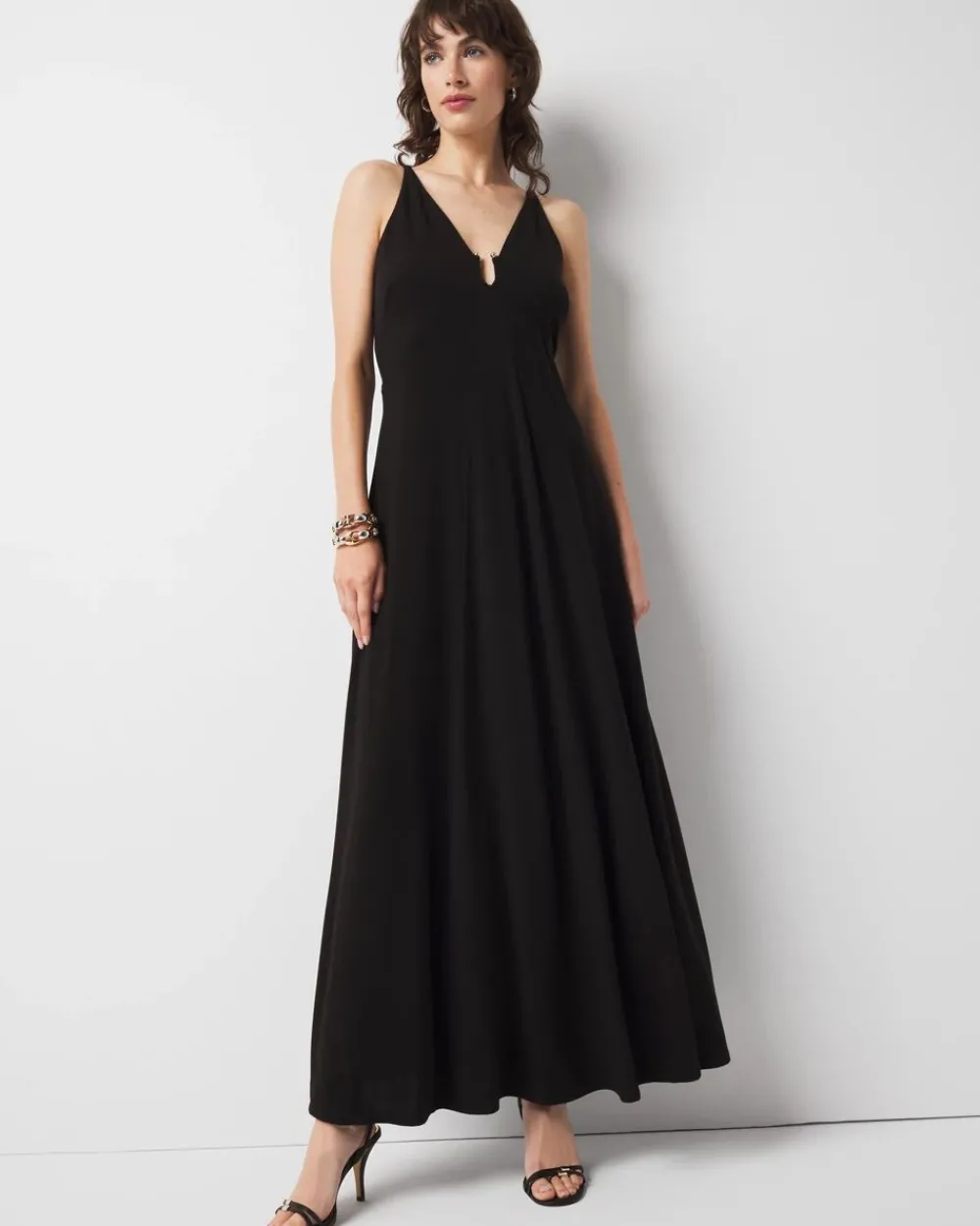 Petite Hardware Jersey Maxi Dress*White House Black Market Fashion