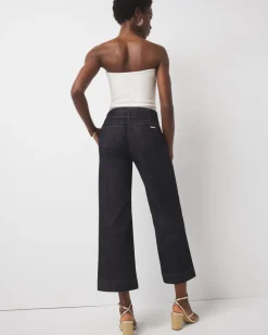 Petite High-Rise Cuffed Wide Leg Cropped Jean*White House Black Market Sale
