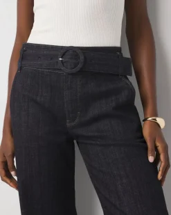 Petite High-Rise Cuffed Wide Leg Cropped Jean*White House Black Market Sale